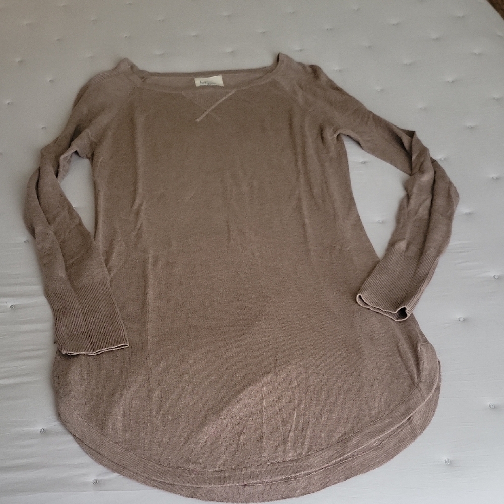 Cozy Tan Long Sleeve Women's Sweater Dress